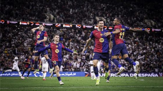 برشلونة يفوز على ريال مدريد ويتوج بطلا لكأس السوبر الإسباني