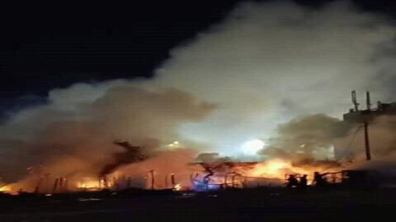 حريق كبير بمخيم للمهاجرين الأفارقة بتزنيت يسفر عن وقوع ضحايا