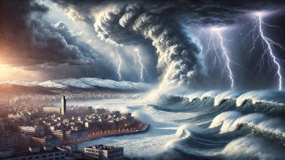 عاصفة مارتينو تقترب من السواحل المغربية مع توقع اضطرابات جوية و بحرية مصحوبة بأمطار غزيرة