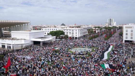 مسيرة حاشدة بالرباط تنديدا بالعدوان الإسرائيلي على غزة