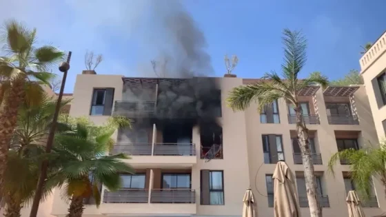 اندلاع حريق بفندق كريستيانو رونالدو بمراكش