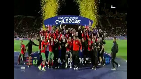 المنتخب المغربي لأقل من 20 سنة يتوج بكأس العالم بعد فوزه على الأرجنتين بهدفين نظيفين